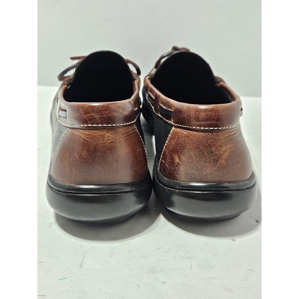 Cole Haan Loafers Mens 11M Black Brown Leather Bow Boat Shoes C08940 - Picture 3 of 9
